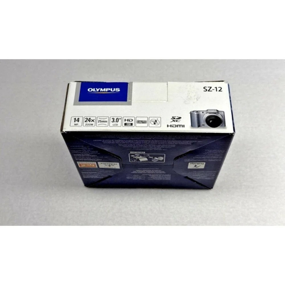 Olympus SZ-12 14MP Digital Camera 24x Zoom Red w/ Box Charger Battery SD Card